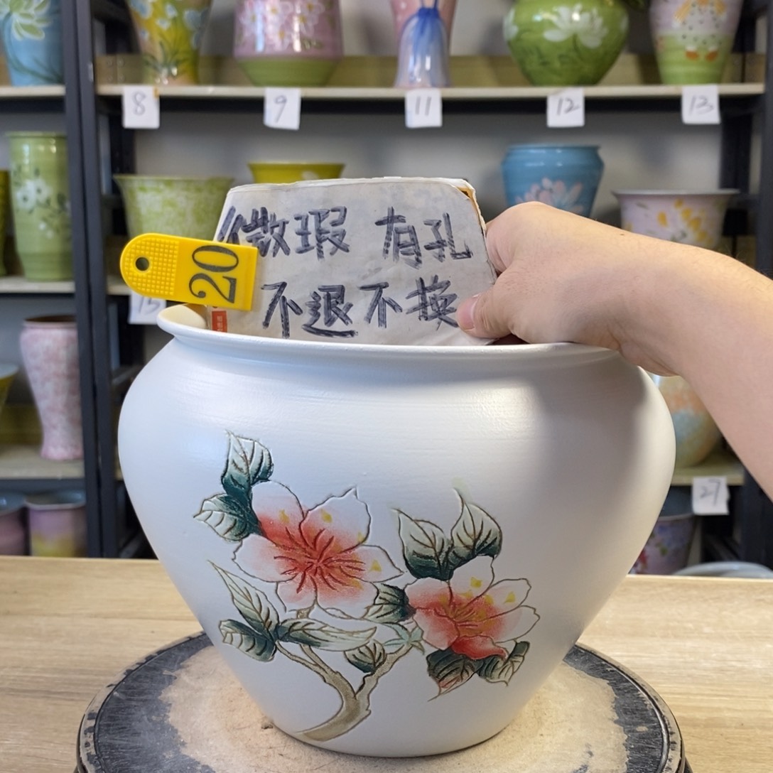 景德镇手工手绘花盆