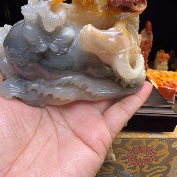 开***心寿山石寿山石鸡母窝