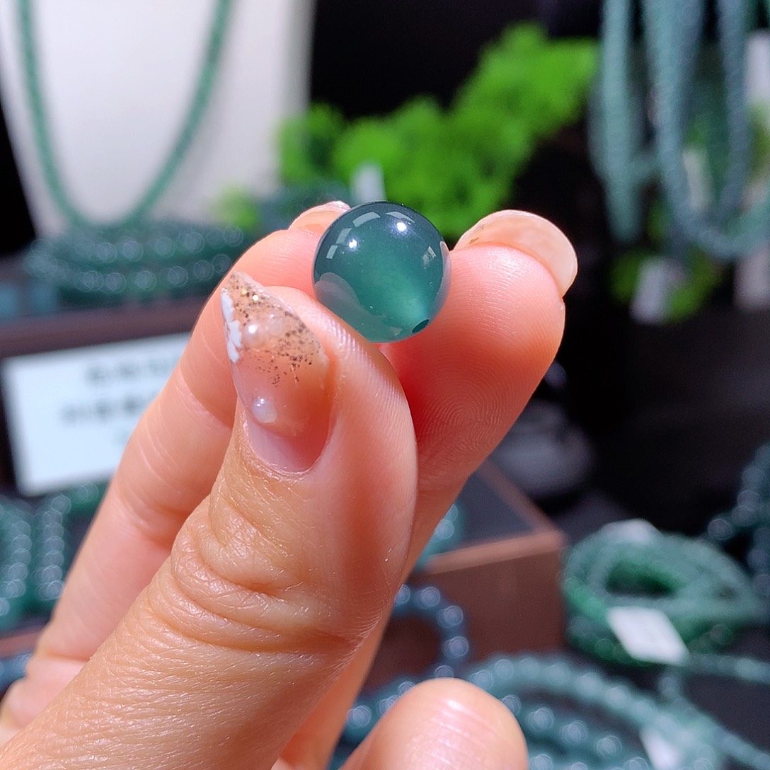 翡翠未镶嵌手链天然a货翡翠单珠12