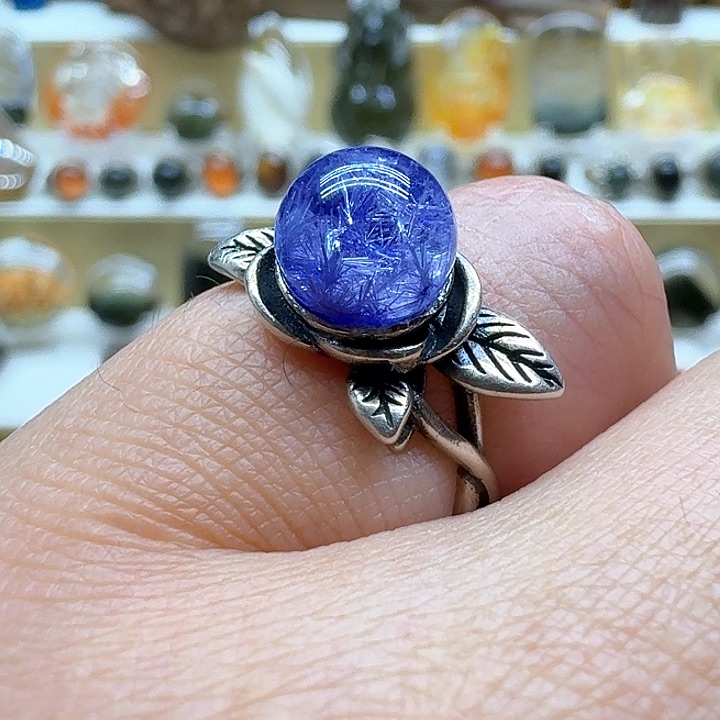 水晶戒指银S925镶嵌戒指