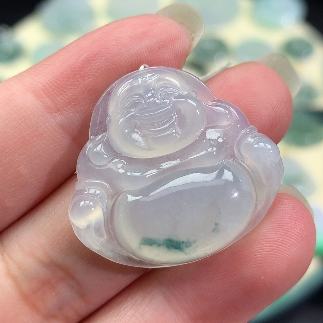 翡翠未镶嵌颈饰佛公