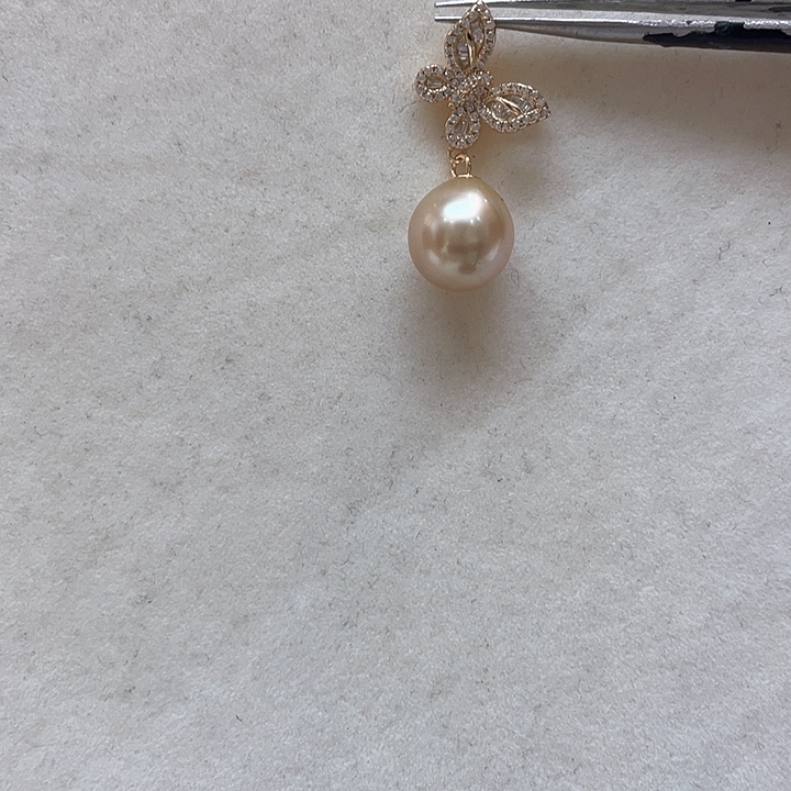 吊坠(不含链)海水珍珠银S925镶嵌