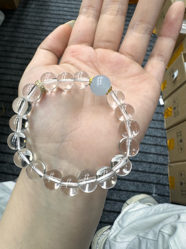 光面（露思款）白水晶卡10毫米手串