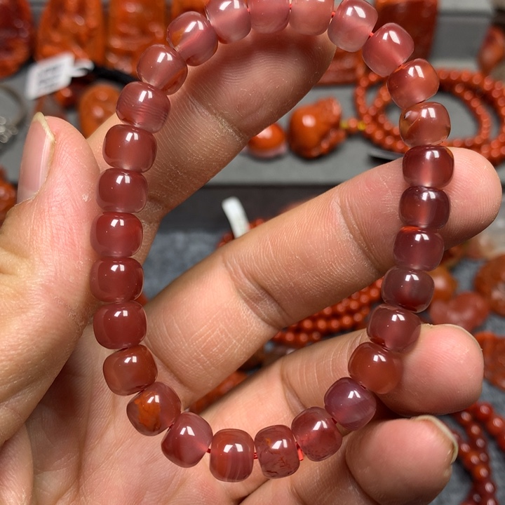 南红玛瑙手串未镶嵌8m m