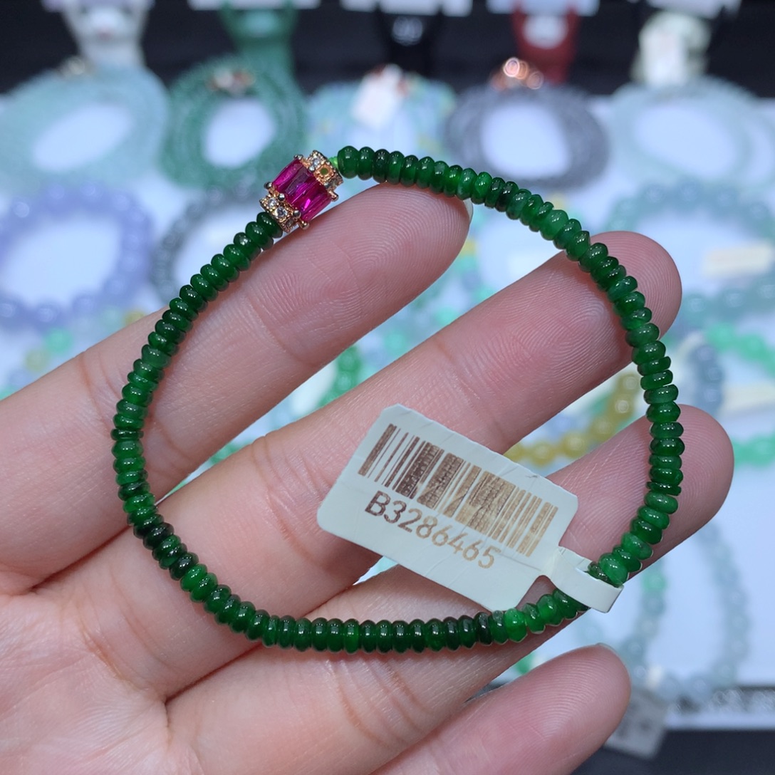 翡翠未镶嵌手串天然