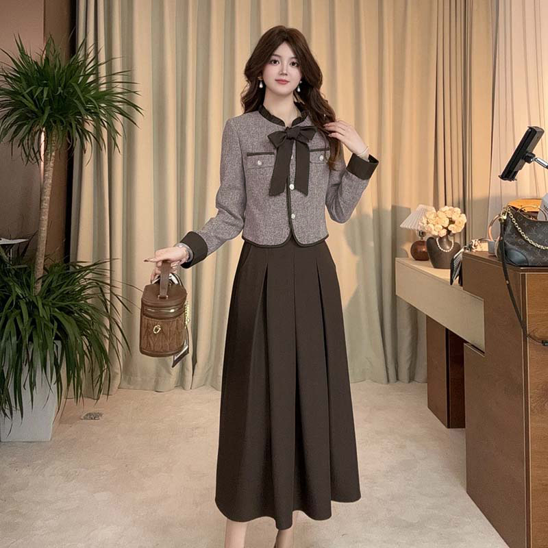 【两件套】【有里布】2025春秋新款千金风简约法式时尚套装DM0071