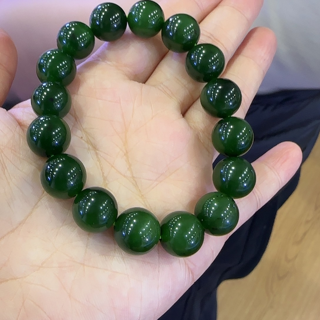 和田玉手串未镶嵌12+