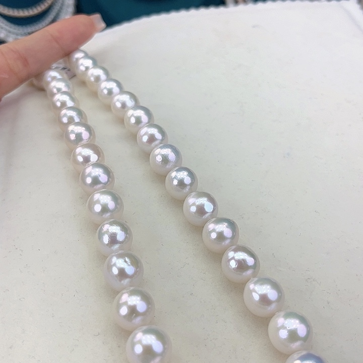 淡水珍珠颈饰银S925镶嵌11➕极光澳绿光高品