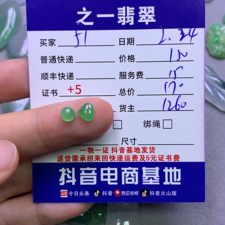 翡翠颈饰未镶嵌用****6