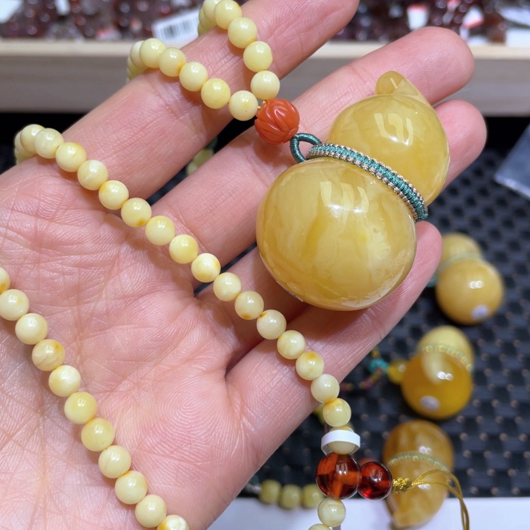 蜜蜡颈饰未镶嵌挂件