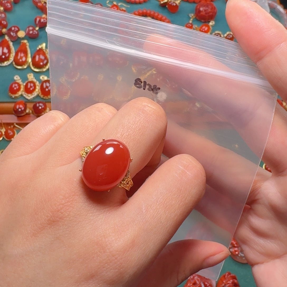 南红玛瑙南红银S925镶嵌