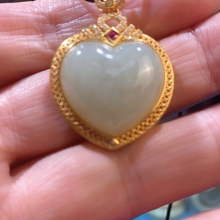 和田玉吊坠(赠链)合金