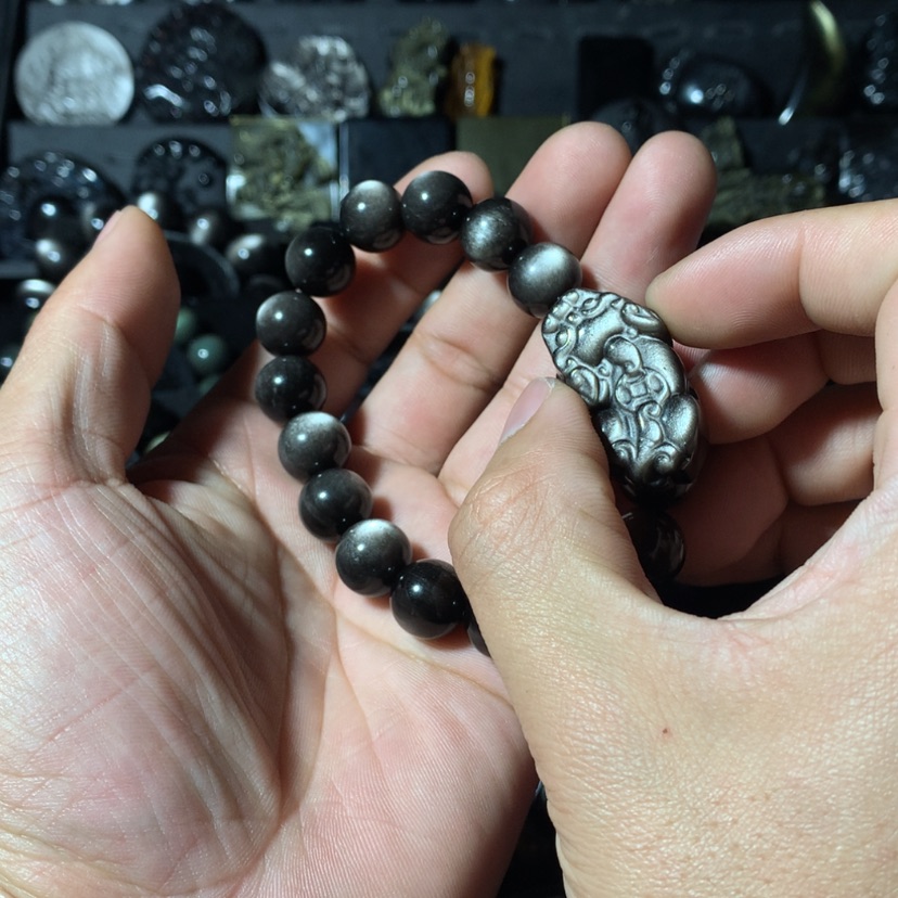 【闪购商品】黑曜岩珠宝奇石未镶嵌刷*