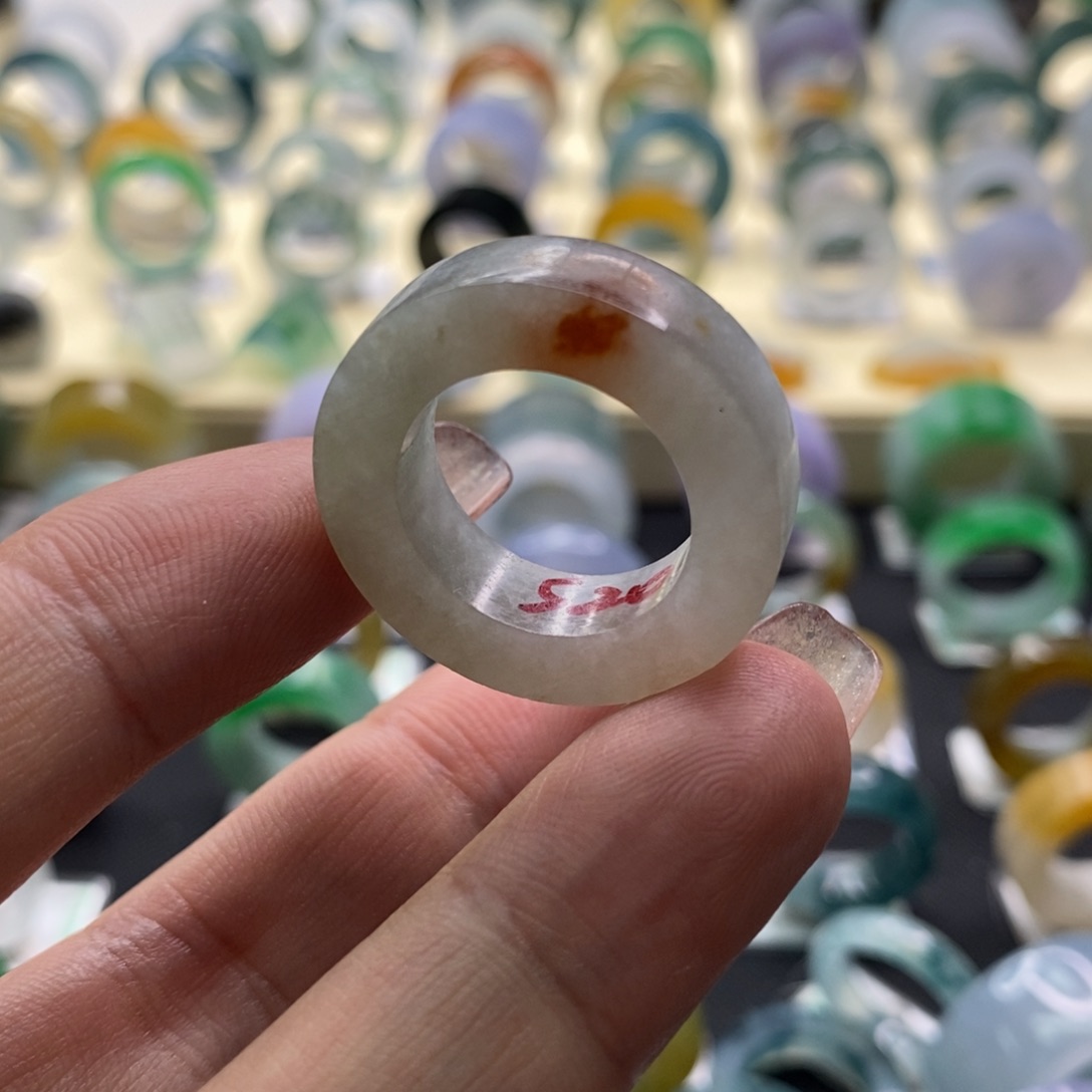 定制翡翠未镶嵌翡翠戒指16-26