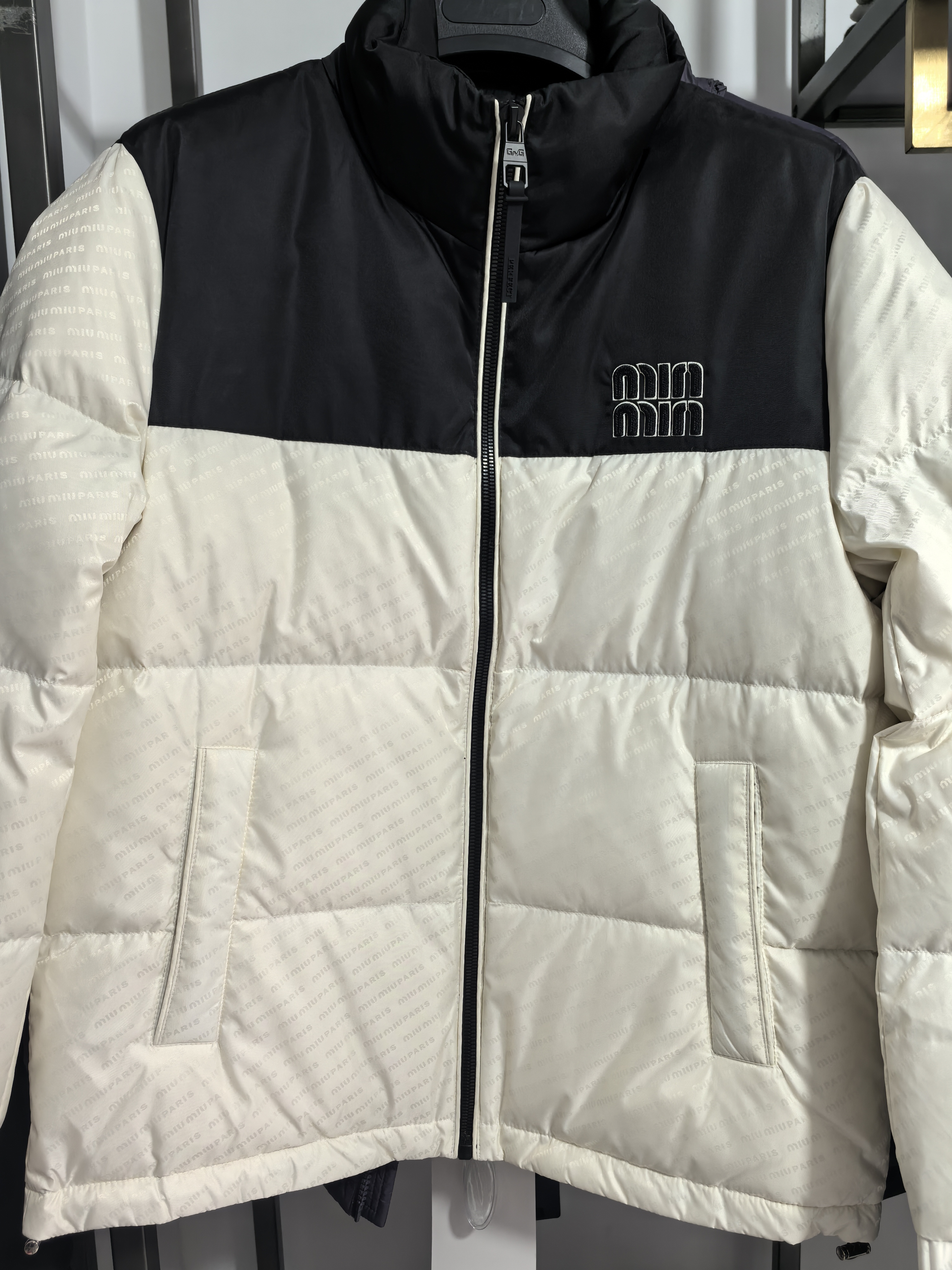 秋冬男士黑白拼色厚款立领保暖短款休闲