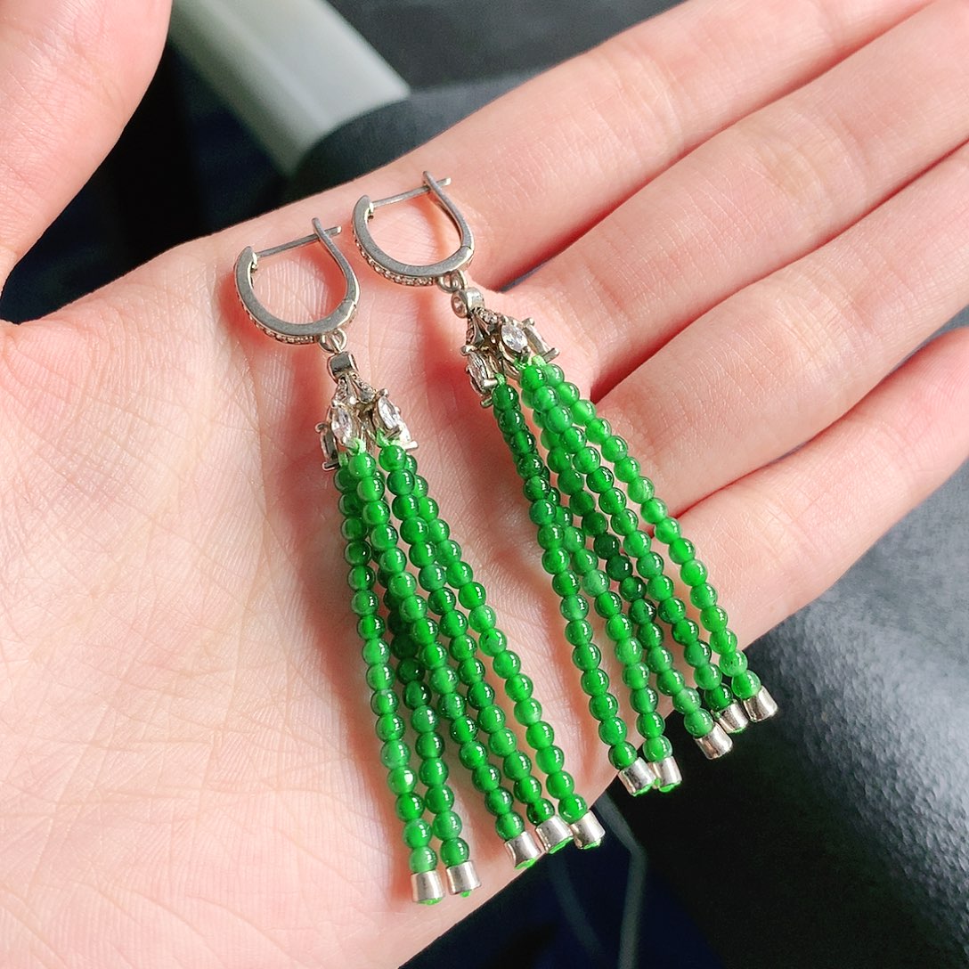 翡翠未镶嵌手链耳饰