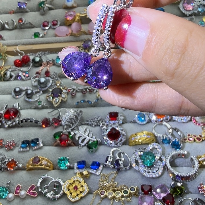 水晶戒指银S925镶嵌