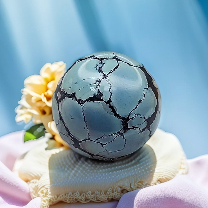 绿松石桶珠湖北原矿雾霾蓝单珠