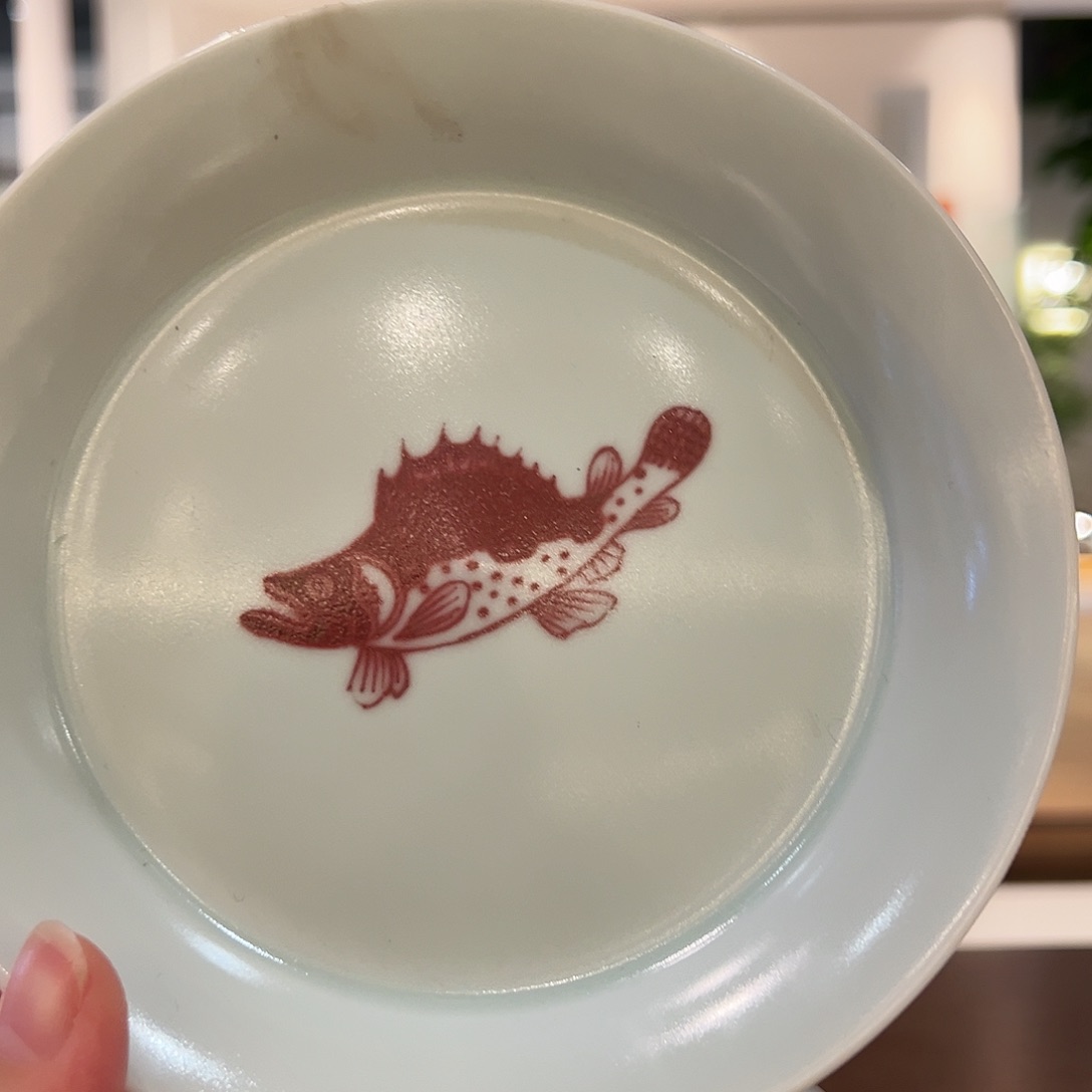 青杉堂原矿釉里红壶承