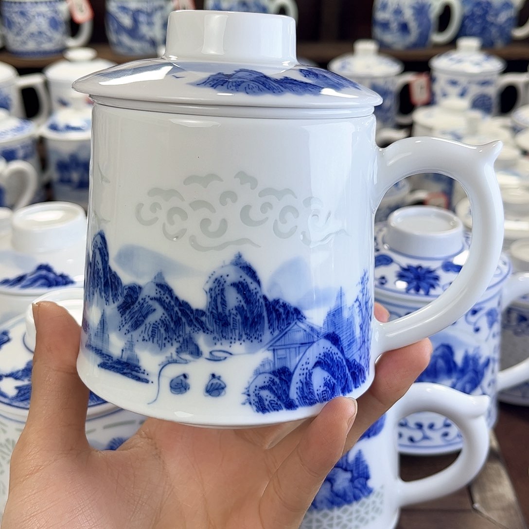 _****^景德镇陶瓷马克杯带盖