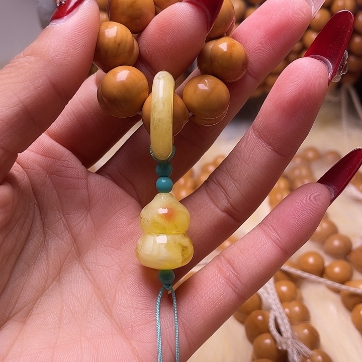 猴头核桃手串16镜面柯基屁桃手捻