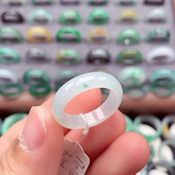 翡翠未镶嵌戒指17-18号