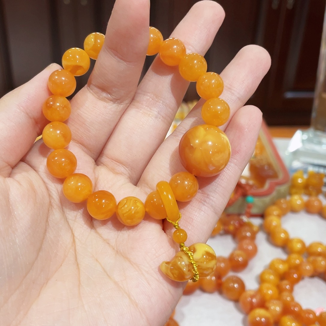 未镶嵌蜜蜡手链手串