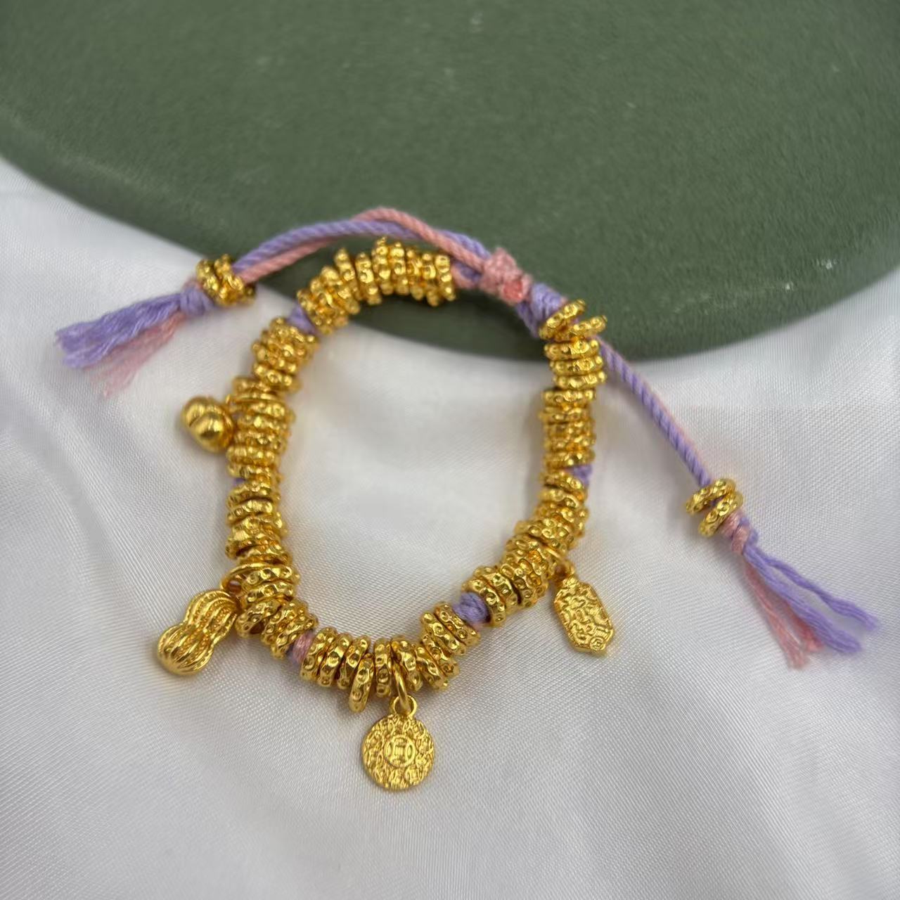 足银手链 QG TY好事发生盘缠手链