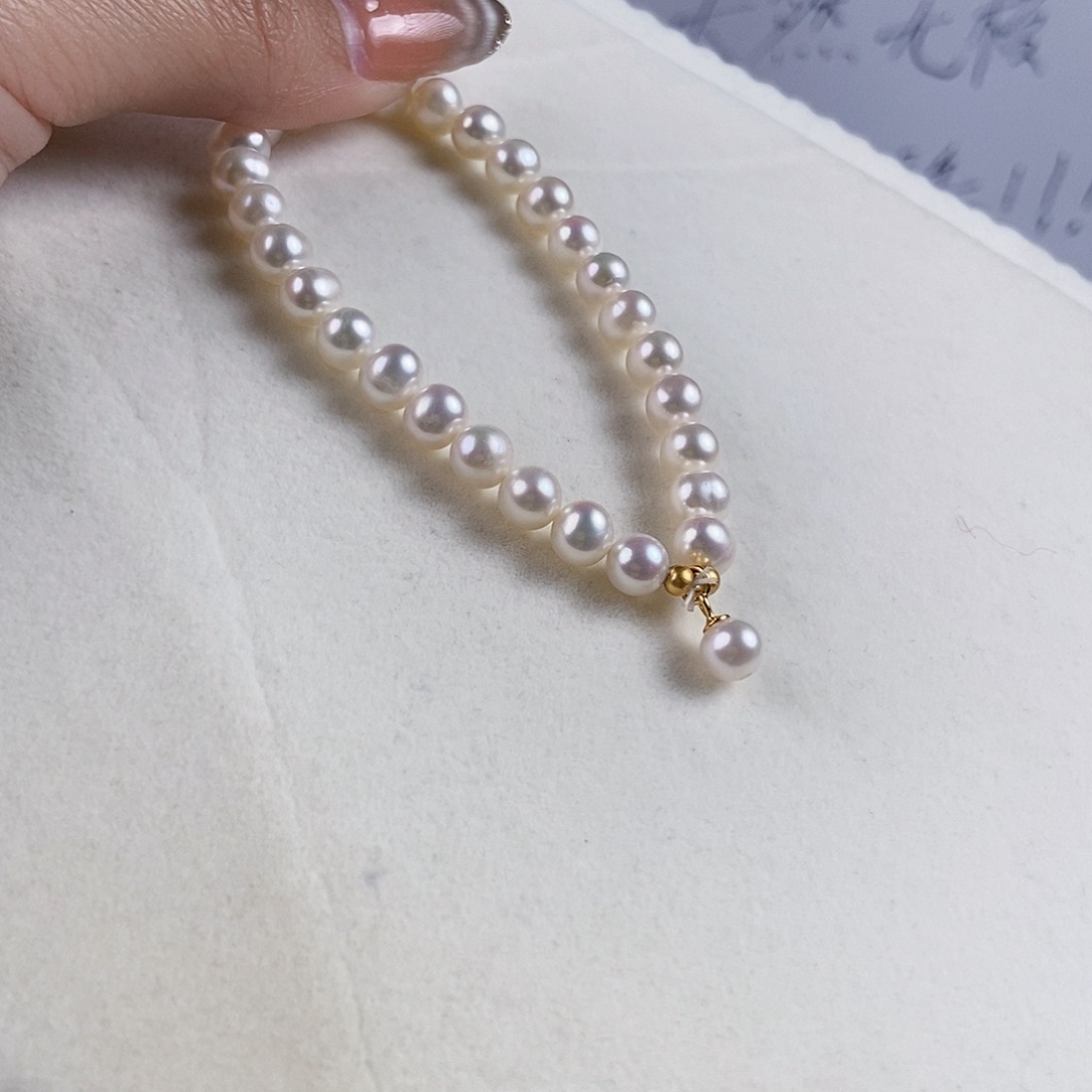 淡水珍珠手绳银S925镶嵌