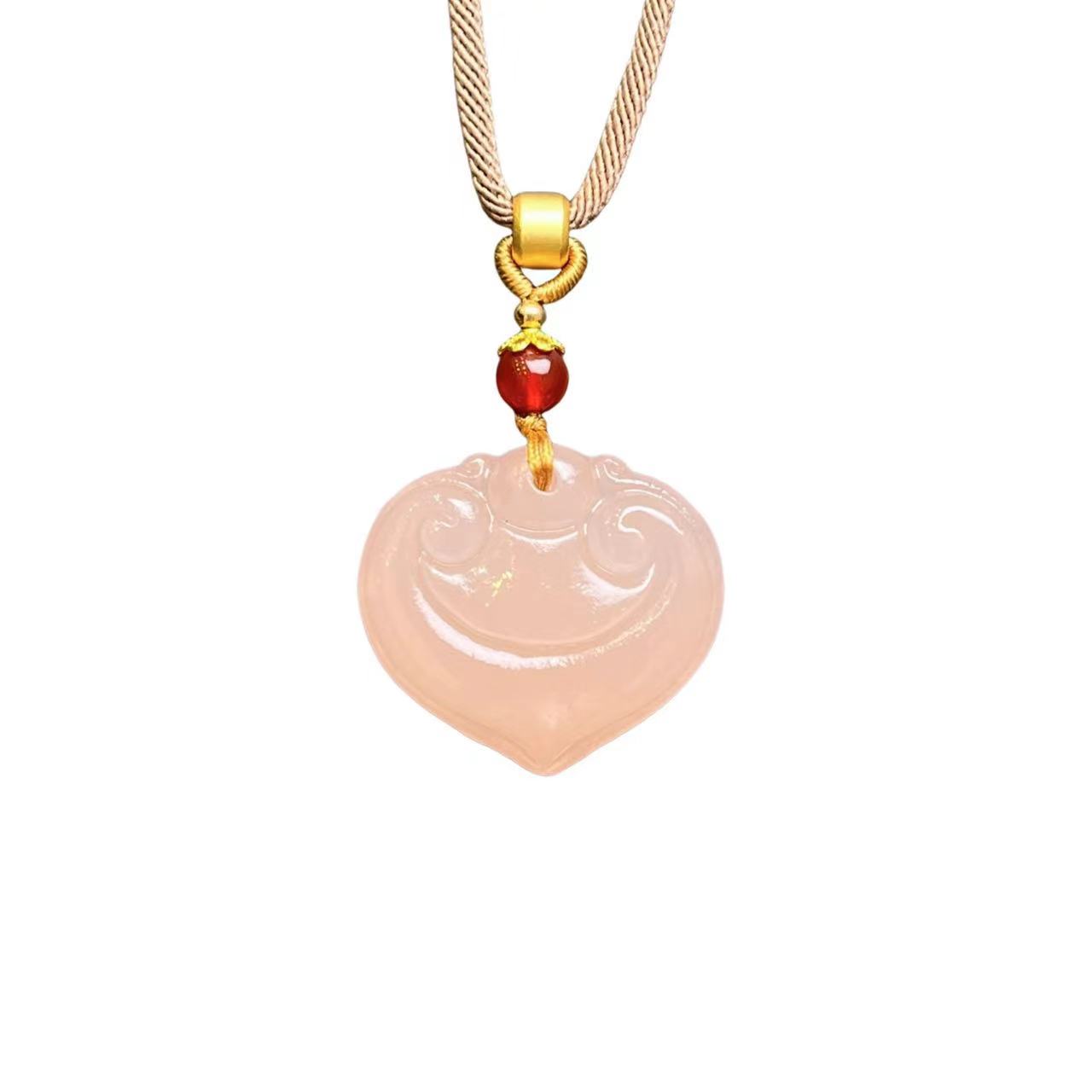 藕粉玉如意吊坠（赠绳） H02-12