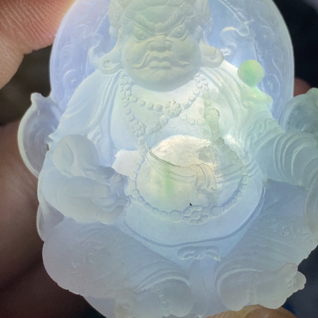 定制翡翠未镶嵌天然翡翠A货黄财神