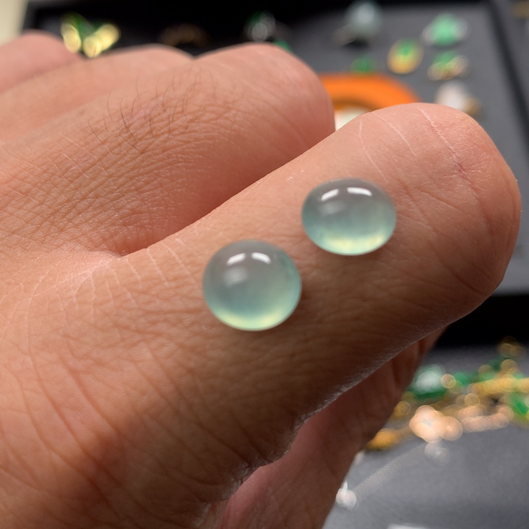 翡翠未镶嵌耳饰翡翠