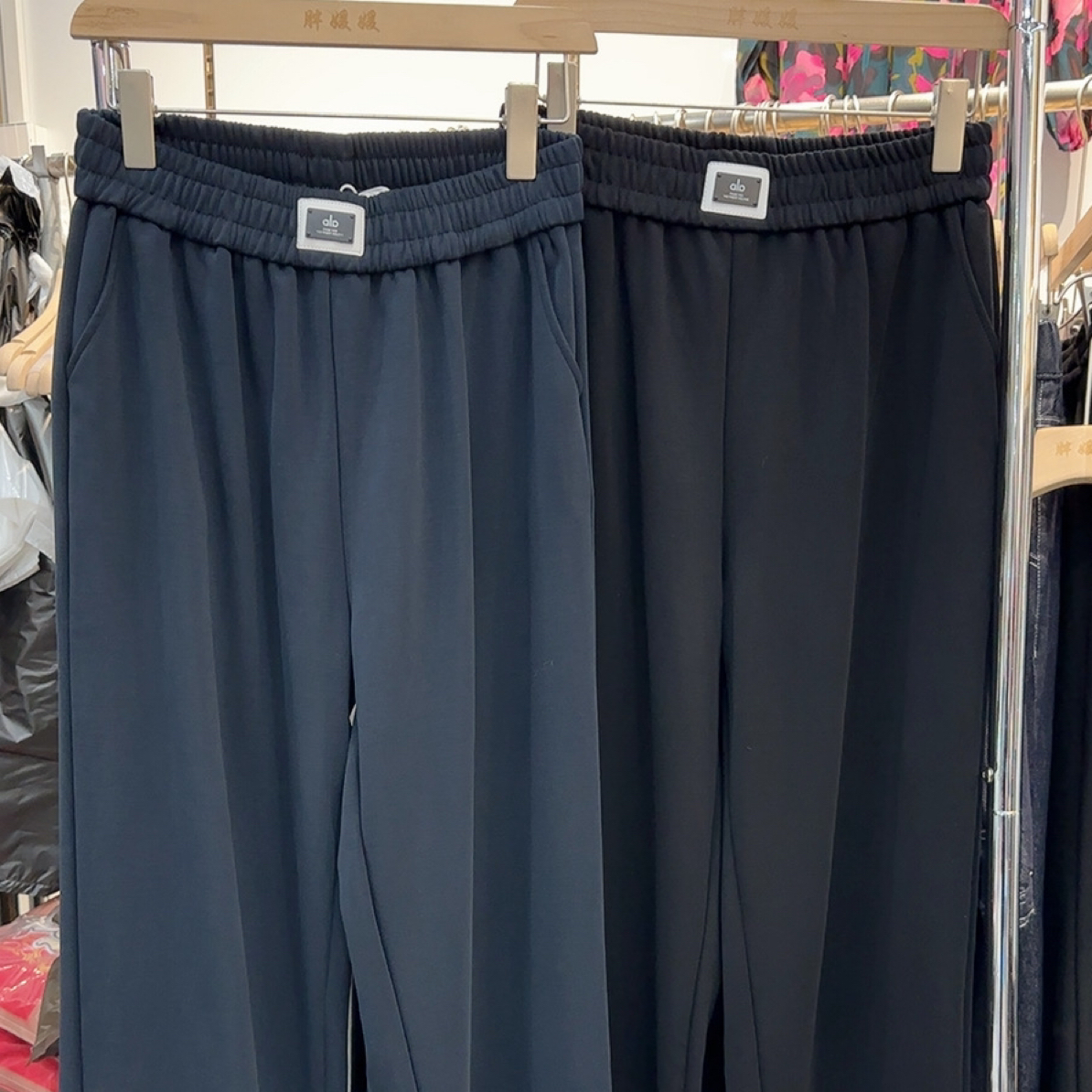 沙洗高腰垂感宽松直筒阔腿裤