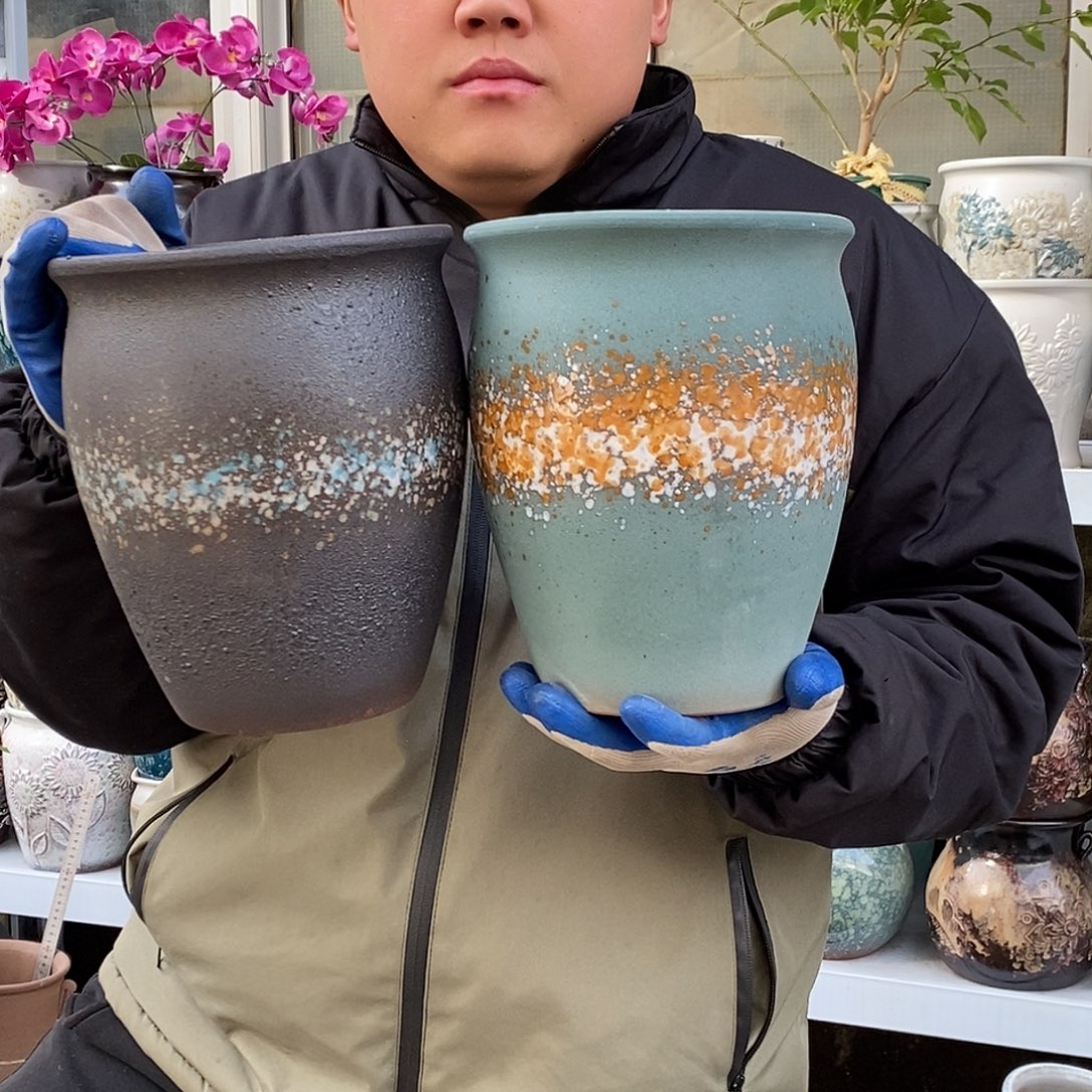 紫砂花盆口18高22福利