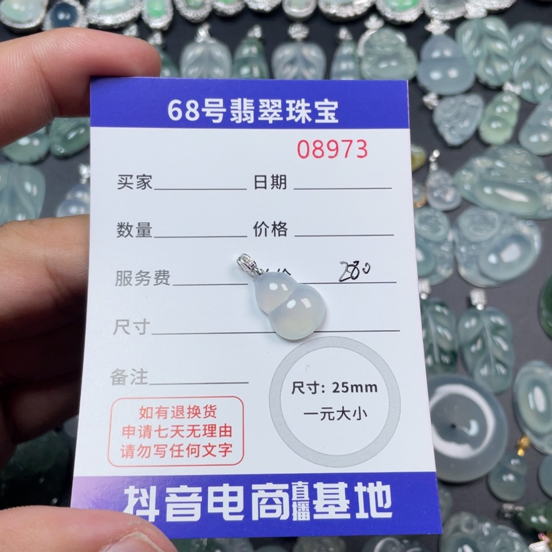 翡翠颈饰18K金镶嵌08973