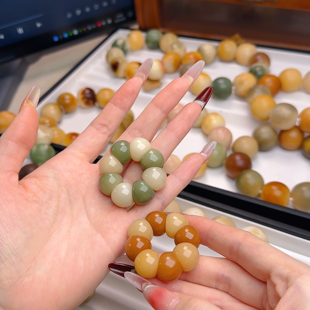 菩提根/象牙果手串卡14蒜瓣手捻2个