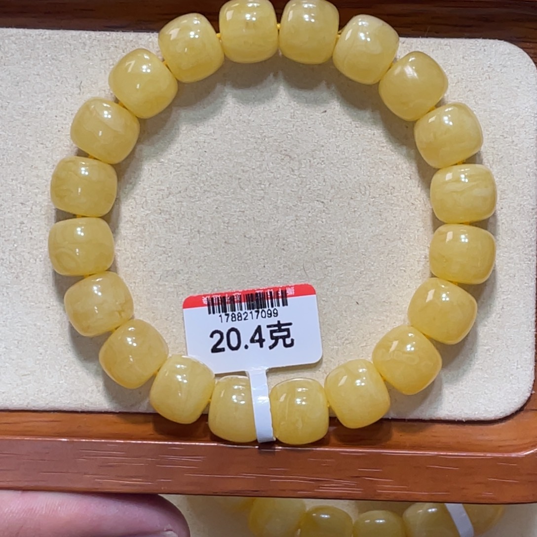 未镶嵌蜜蜡手链蜜蜡