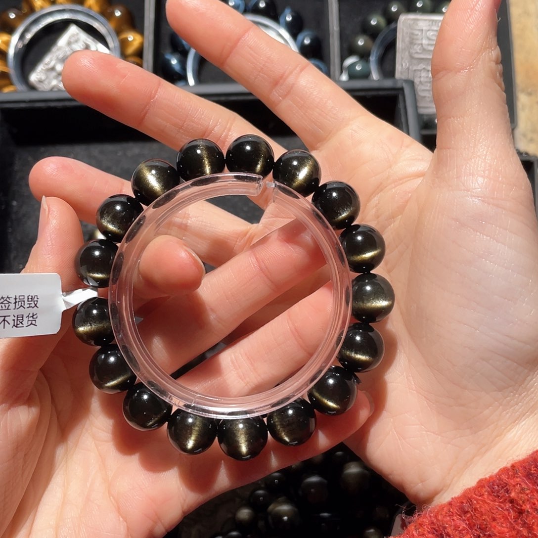 黑曜岩手链未镶嵌彬*