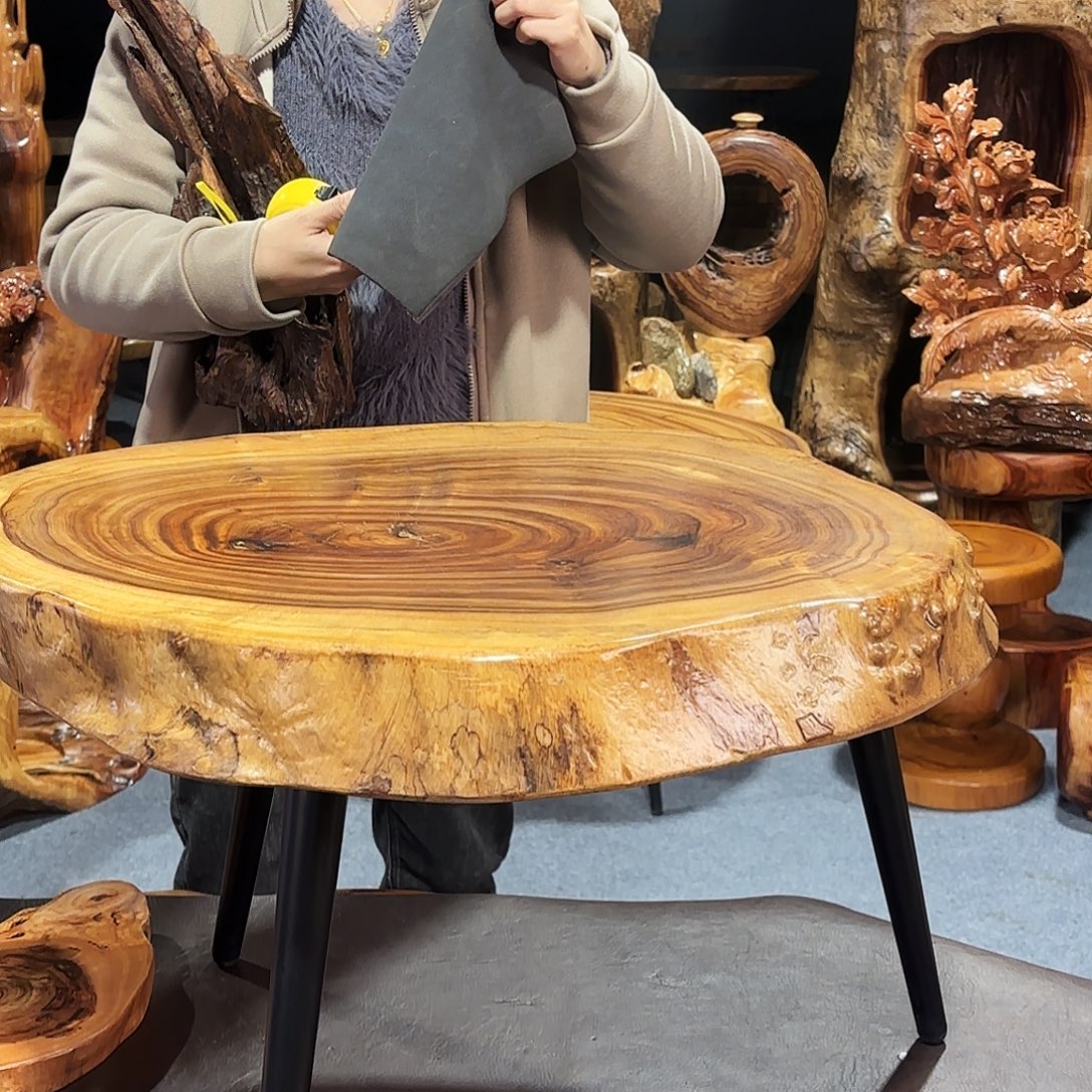 宜***司香樟木茶桌腿换45高