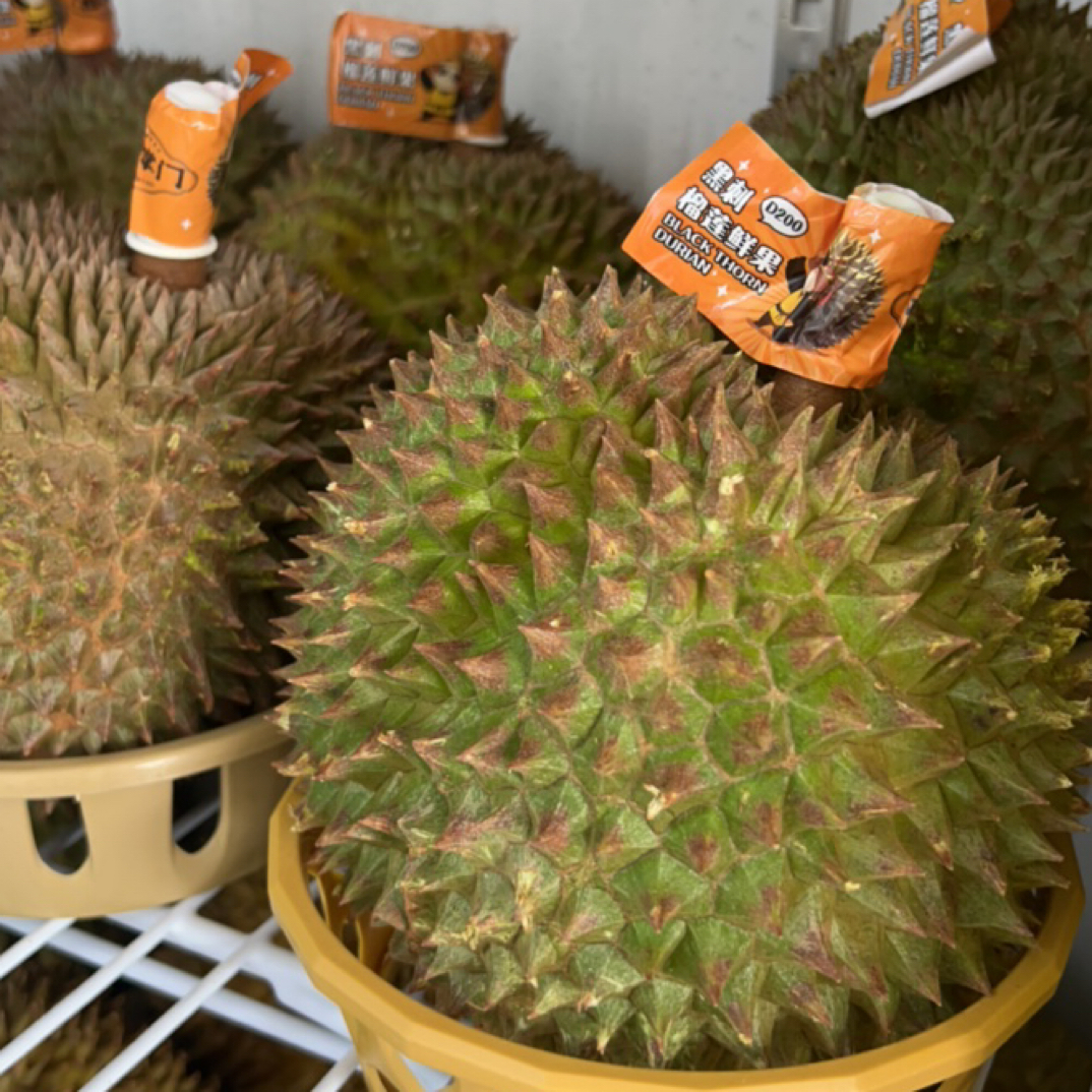 (只限自提)新鲜榴莲黑刺 1斤重 核小肉大黑刺