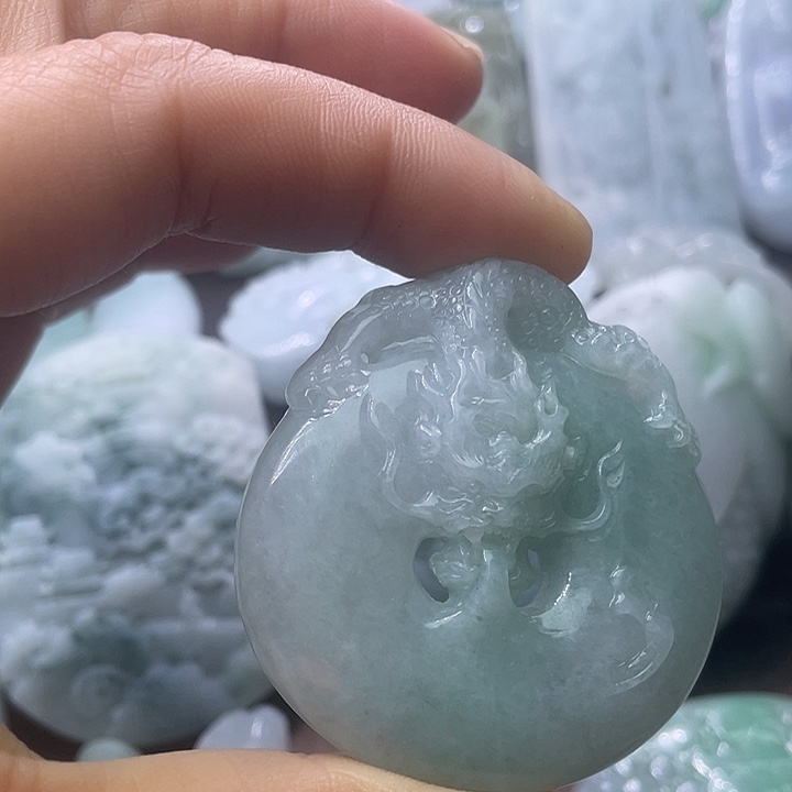 定制翡翠未镶嵌缅甸翡翠吊坠