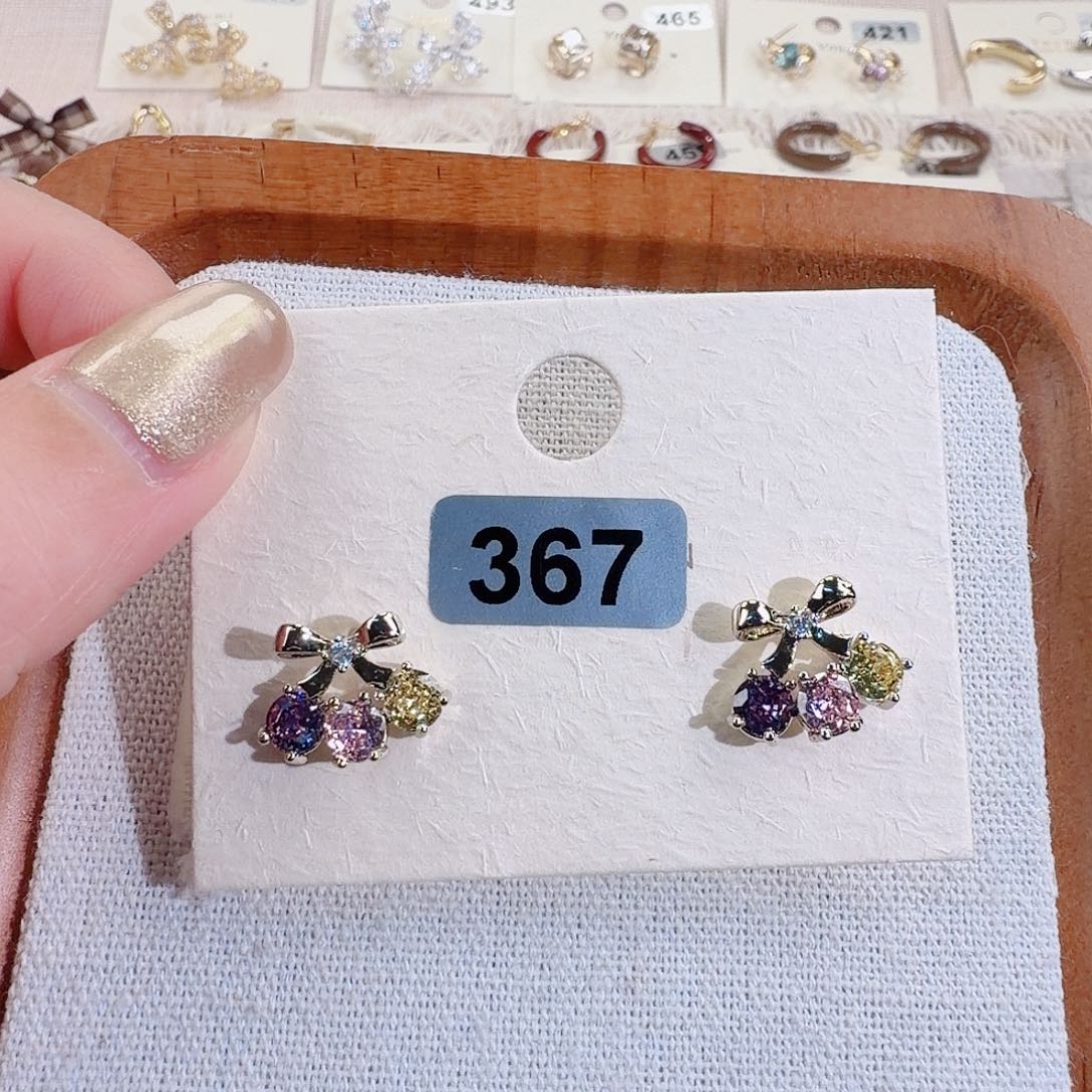 仿珍珠铜合金925银耳钉