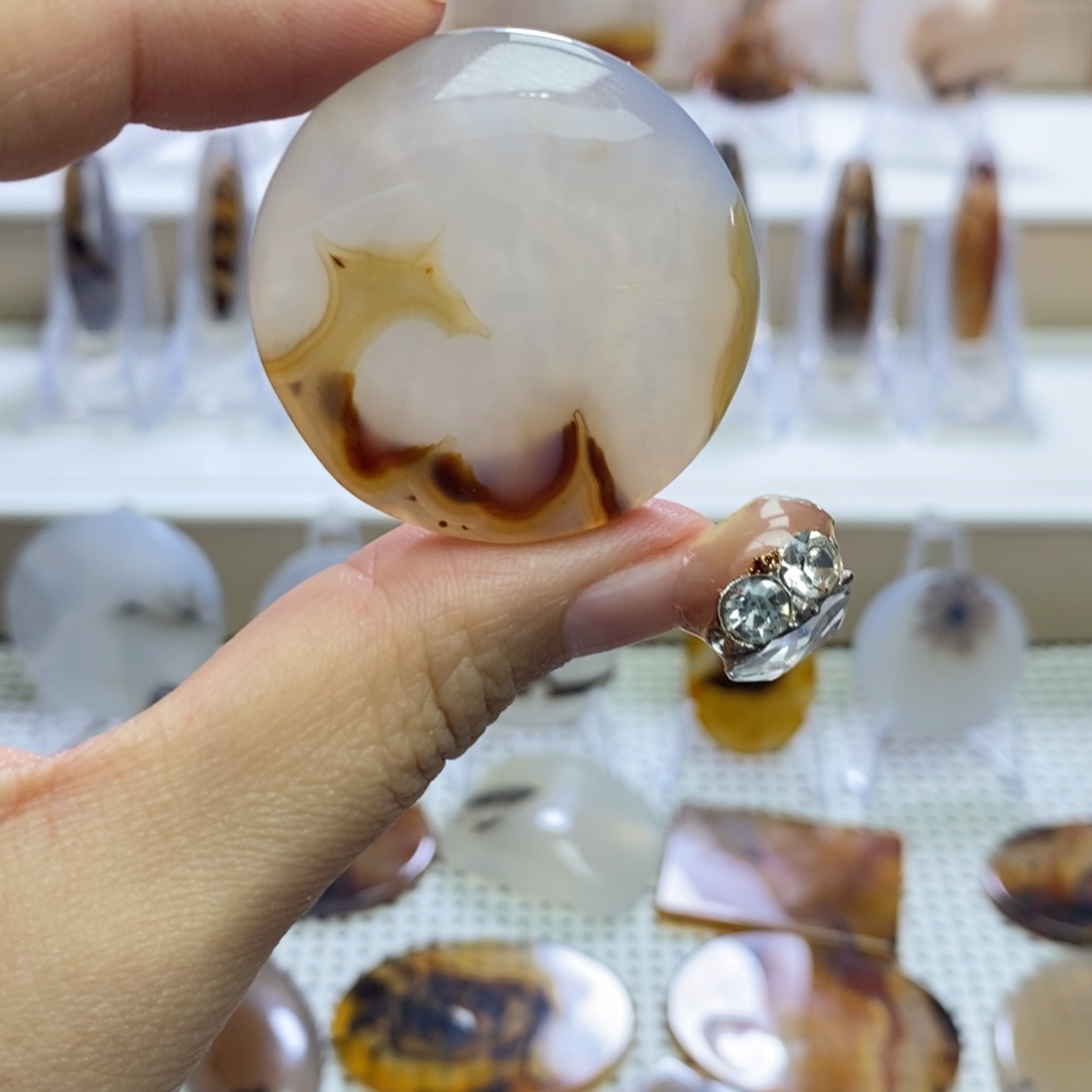 玛瑙/玉髓未镶嵌吊坠(不含链)