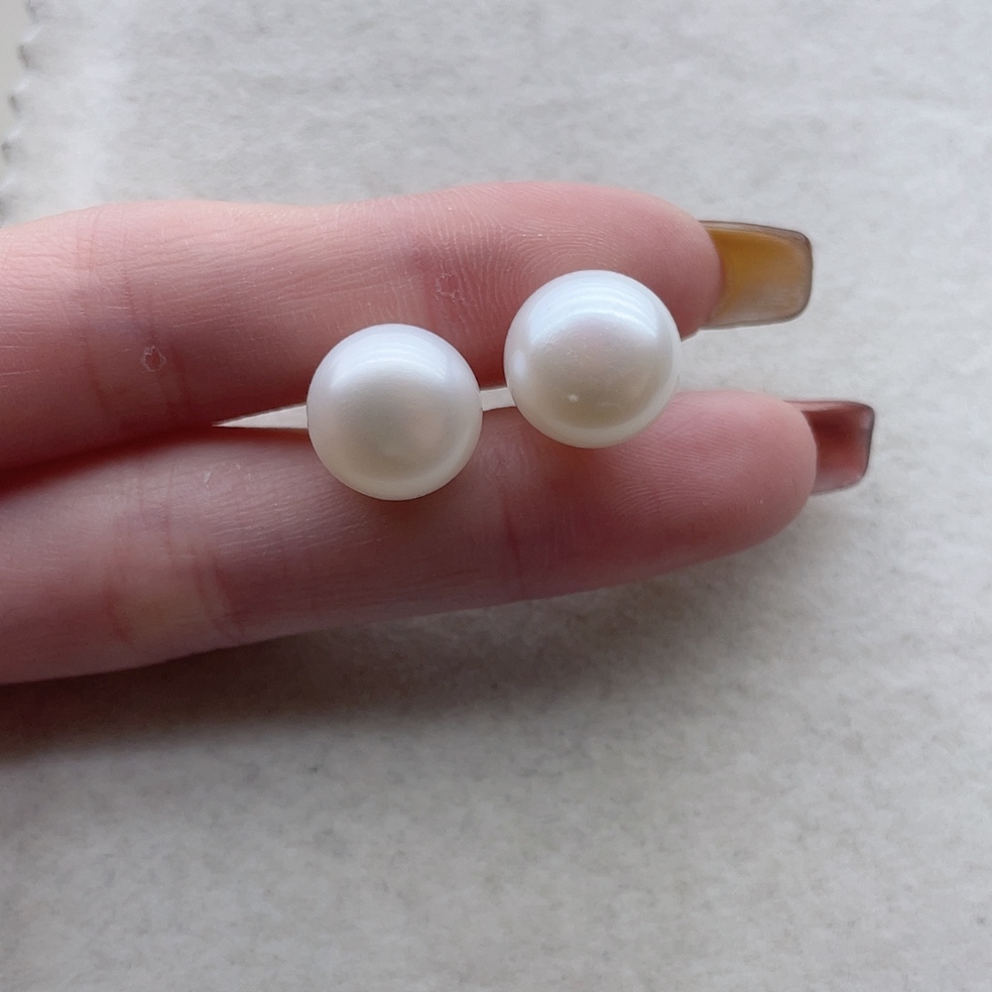 耳饰105银S925镶嵌淡水珍珠