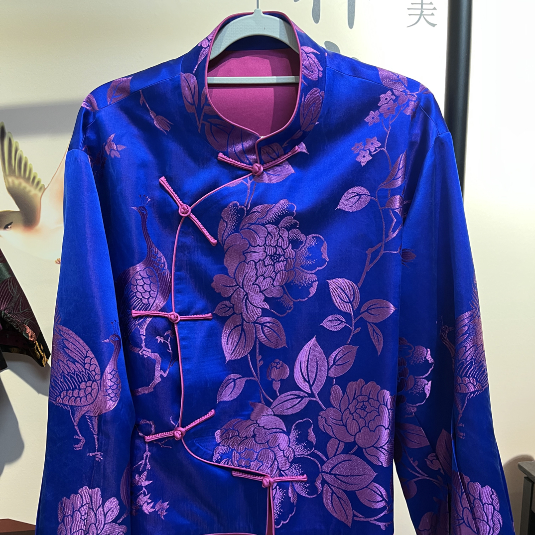 新款昱坤原创国风老软缎外衣中式长袖多色