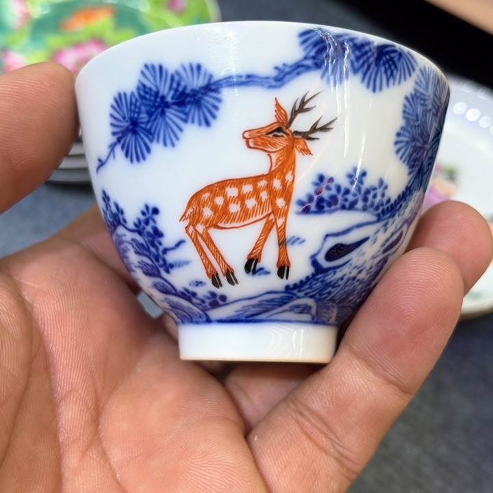 纯手绘精品盖碗杯