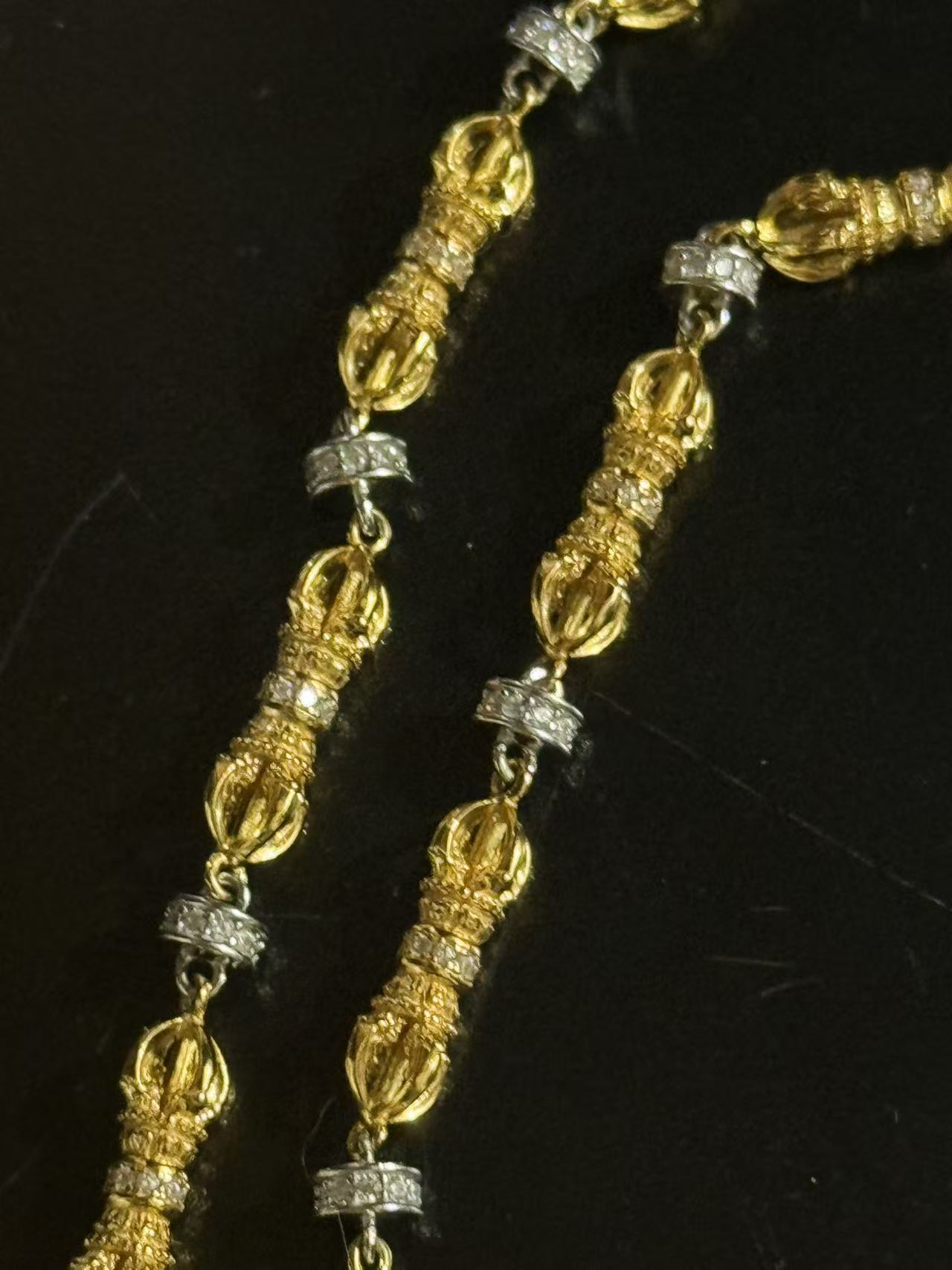 吊坠925银 《独创》金刚橛项链S925纯银镀金男女通用款手工中时尚