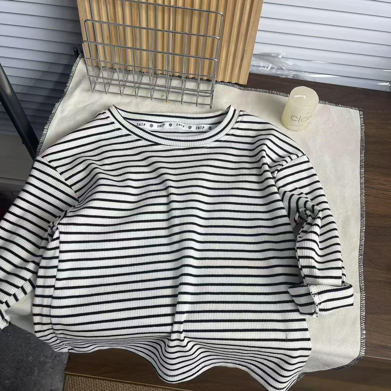 T046儿童条纹打底衫