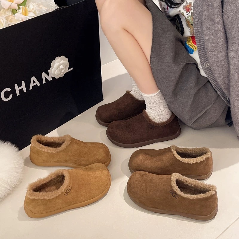 小土豆全包加绒保暖勃肯鞋女2025秋冬新款加厚皮毛一防滑雪地靴