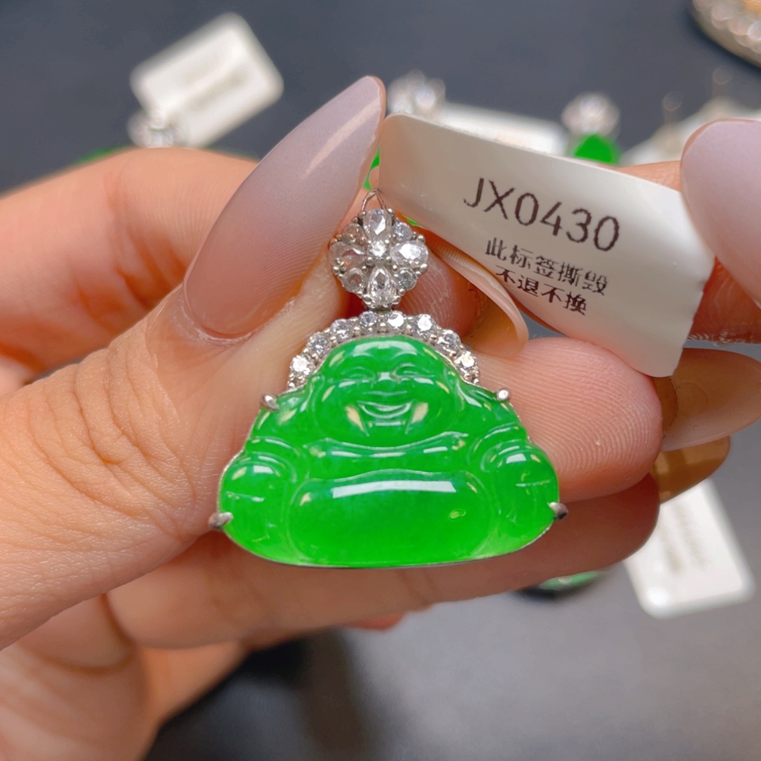 【闪购商品】颈饰银S925镶嵌翡翠翡翠